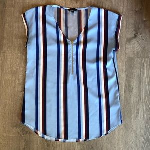 Express short sleeve silk top
